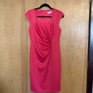 Calvin Klein hot pink knee length dress